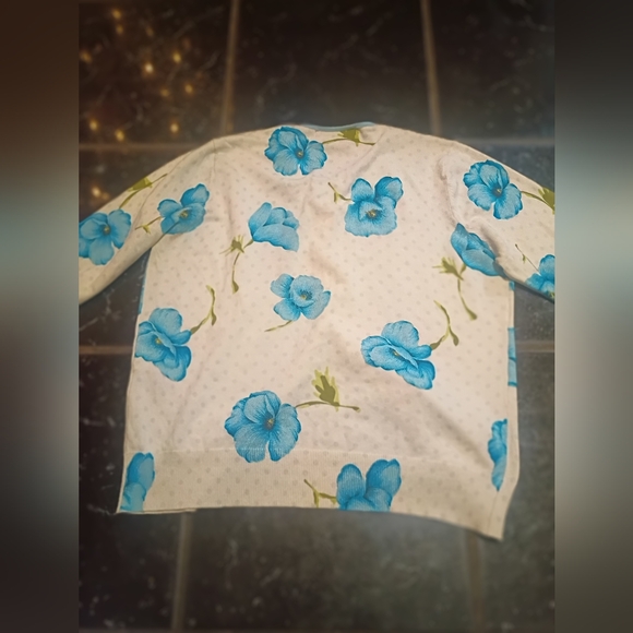 August Silk Blue Floral Cardigan - Picture 5 of 6